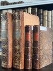 Lot Of 4 Antique Leather Bound Books 19th Century