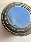 Antique Metal Mirror Face Powder Vanity Trinket Box Glass Insert 1920s Pncw Usa
