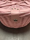 New Dolls Kill X  Evil Summer Picnic Basket  Pink Woven Pentagram Star Insulated