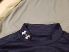 Under Armour Compression Shirt Mens M Cold Gear Mock Neck Blue Long Sleeve Nwt 