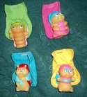Vintage Hasbro Glow Worms And Friends Lot Of 4