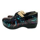 Dansko Xp 2 0 Clogs Women s 38 Black Multicolor Nursing Shoes Slip Resistant Nwt