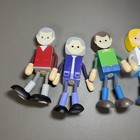 Melissa   Doug Wooden Flexible Figures Toy Family - Lot Of 5