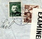 Slovakia Ww2 Cover Undercover Address  po Box 506  Lisbon 1942 Censor Mc322