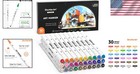 Art Markers Set 30 Vibrant Colors Dual Tip Permanent For Drawing Coloring