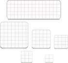 6 Pieces Stamp Blocks Acrylic Clear Stamping Blocks Tools With Grid Lines For   