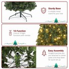 10 Feet Pre-lit Artificial Christmas Tree Xmas With Colorful 1200 Led Lights