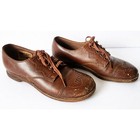 Vintage Weather-bird Weatherized Oxford Shoes Brown Leather Decor Photo Props