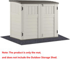 Meitola Outdoor Storage Shed Mat 8  X 8   Brown  Gray  Black