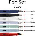 Calligraphy Fountain Pen Set- 7 With Different Nibs And 40 Ink Cartridges For Be