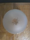 Vintage Antique Frosted Starburst Glass Lamp Ceiling Light Shade Globe  Mcm