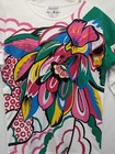 Vintage 80s Art Deco Floral Sideffects Soft Cotton-poly Designer Pullover Small