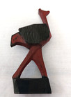 Vtg Ostrich Bird Carved Wooden Sculpture Figure Wood 4 5   Hand Carved