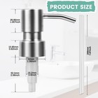 2 Pcs 304 Stainless Steel Soap Dispenser Pump - Standard 28 400 Thread Replaceme