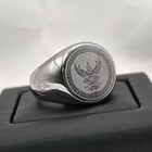 Stainless Ring Laser Engraved Garuda God Talisman Thai Buddha Amulet Size Us 8