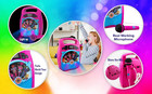 New Trolls World Tour 2 Bluetooth Mp3 Karaoke Machine Player Portable With Light