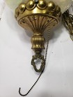 Vintage Hanging Swag Lamp Hollywood Regency Iridescent Glass Pendant Lamp