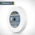 Powertec White Grinding Wheel 8x1  Disc With 5 8  Arbor 120 Grit Aluminum