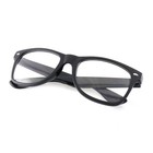 Mens Womens Nerd Black Geek Glasses Glossy Clear Lens Clear Frame Sunglasses