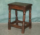 Superb Circa 1660 Mid 17th Century English Oak Joint Stool With Wonderful Patina