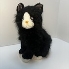 Ty Beanie Buddies 1999 Kitty Cat Plush Tuxedo Black White Like Real Fur Grey Eye