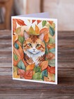 Foldex Exotic Fold Cat In Fall Leaves Greeting Cards Pack Of 8 Dac7134gca7p