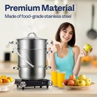 11qt Stainless Steel Juice Steamer Extractor Fruit Vegetables Juicer Pot   Clamp