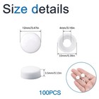 Increway 100pcs Screw Covers Plastic Cover  Dome White