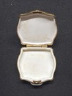 Vintage 1950 s Stratton Enameled Pill Box-floral Design  Made In England
