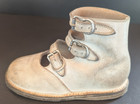 Vintage 1950 s All Leather Toddler Shoes With Three Buckles