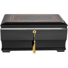 Humidor Supreme Malta Cigar Humidor Wood Box  Piano Black   Walnut Burl Wood