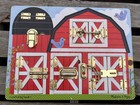 Melissa   Doug Latches Barn Wooden Activity Board Latches Hand-eye Coordination