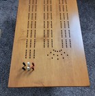 1970s Vintage 36  X 18  Solid Rock Maple Vilas Cribbage Board Table - No Legs