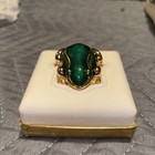 Estee Lauder Green Gold Frog Compact Box Solid Perfume Pressed Powder 2  Vintage