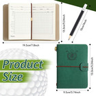 Golf Scorecard Book With Pencil Leather Golf Journal Scorecard Holder Accessorie