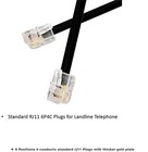 Seefeful 100 Feet Long Telephone Extension Cord Phone Cable Line Wire  With S   
