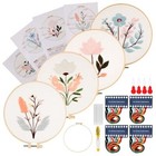  4 Sets Embroidery Kit Punch Needle Kit embroidery Kit For Beginners Cross Red