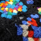 Granny Square Afghan Throw Blanket 54 X 60 Crochet Roseanne Defects Vintage