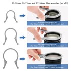 Upgraded Version 3 Packs Camera Lens Filter Wrench Kit  Doublesided Design  F   