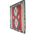 Red Southwestern Wool Kilim - 3x3 Ft   Vintage Handmade Turkish Rug For Area