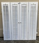 30 3 4  Tall X 27   Wide Wood Interior Louver Plantation Window Shutters Vtg