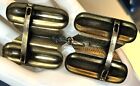 Vintage Bronze Tone Art Deco Geometric Double Two Sided Belt Buckle