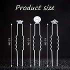 60 Pieces Bridal Wedding Hair Pins Silver Pearl Rhinestone Crystal Flower U Shap