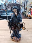 Grim Reaper With Scales Owl Figurine Gothic Death Guardian Statue