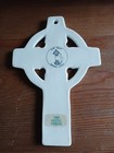 Donegal Irish Parian China  Celtic Cross Porcelain Wall Hanging 6 25 