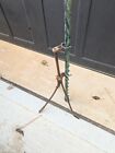 Antique Lightning Rod 50  North Carolina - Green Copper Finial  Stand  Pole