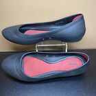 Crocs  Black Rubber Lina Ballet Flats Iconic Comfort Shoes 203404 Used Womens 8