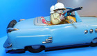    Vintage Friction Tin Toy Safari Hunter Buick Japan 1950 s Rare  st