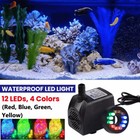 16w 12 Led Lights Submersible Water Pump For Fountain Pool Garden Pond Fish Tank