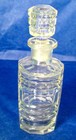 Perfume Bottle Antique Art Deco Bohemian Crystal Hand Cut Crystal 